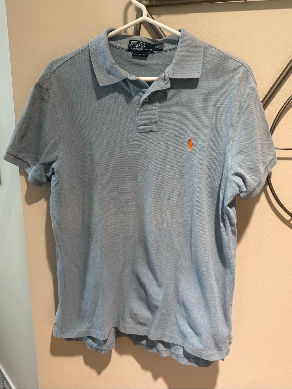 Polo Ralph Lauren Men’s Size M Light Blue 100% Cotton Custom Fit
